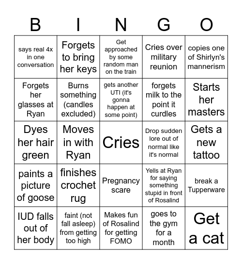 Nadia's 2024 Bingo Card