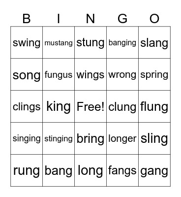 Glued Sounds 1 Bingo Card