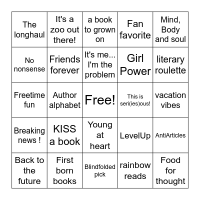 2024 - TBR Book Bingo Card