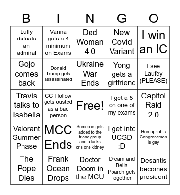 2024 Bingo Card
