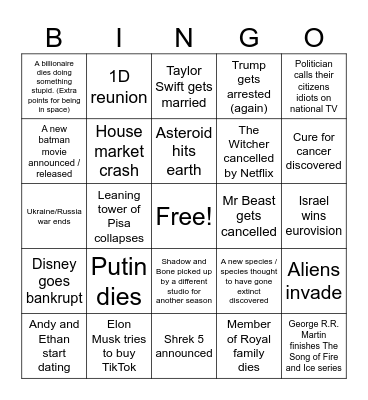 2024 Bingo Card