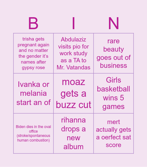 2024 Bingo Card Bingo Card