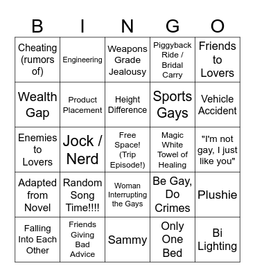 Thai BL Bingo Card