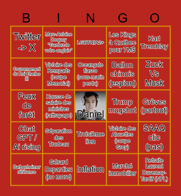 Bye Bye 2023 Bingo Card