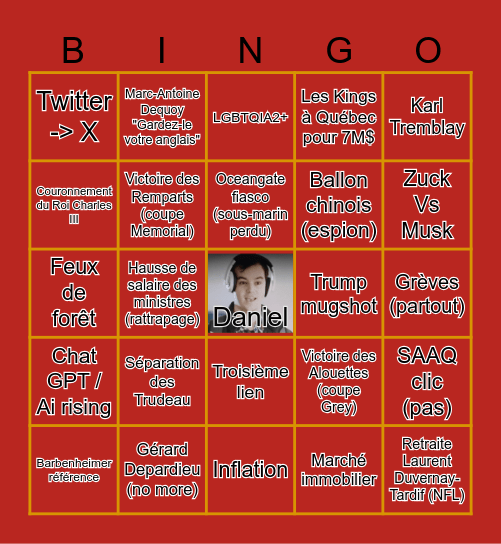 Bye Bye 2023 Bingo Card