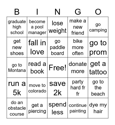 2024 Bingo Card