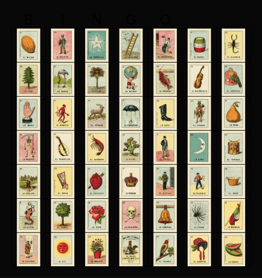 Loteria Bingo Card