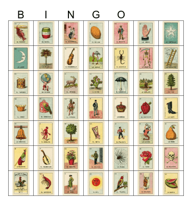 Loteria Bingo Card