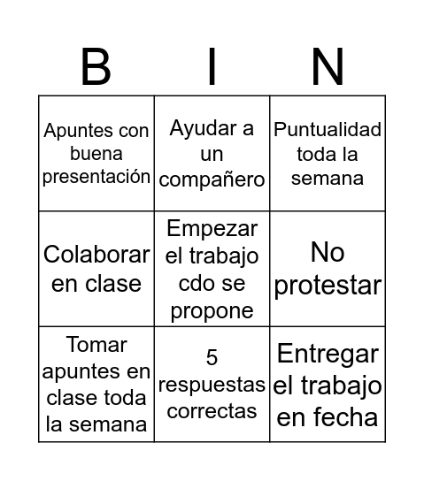 BINGO CARDS  Bingo Card
