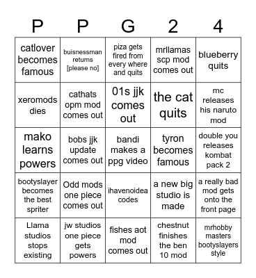 People Playground Bingo 2024 Bingo Card