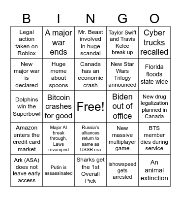 2024 Bingo Card