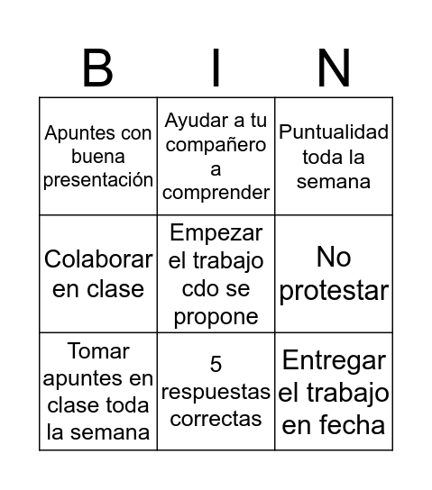 BINGO CARDS  Bingo Card
