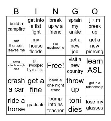 2024 Yvonne Bingo Card