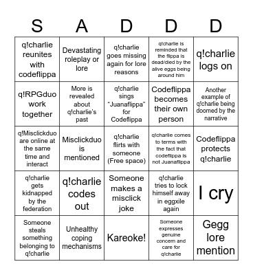 q!charlie 2024 Lore board Bingo Card