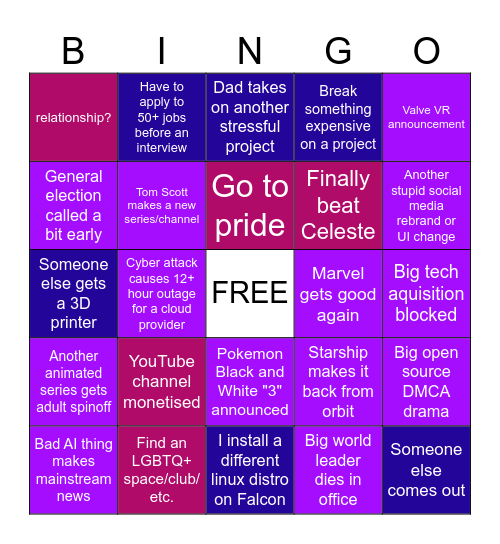 2024 Bingo Card