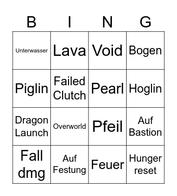 Wie stirbt Tjan? (mehrere Stackable in einem Tod) Bingo Card