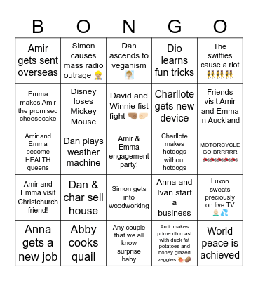 2024 amir Bingo Card