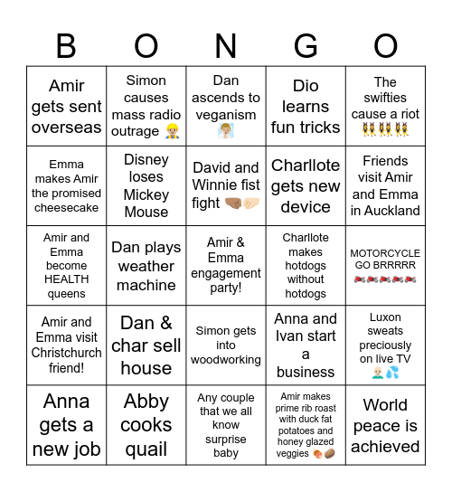 2024 amir Bingo Card