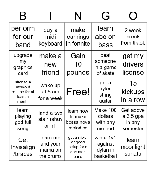 Bingo Card