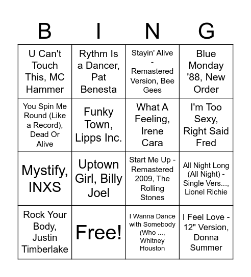 Happy New Year 2023 Bingo Card