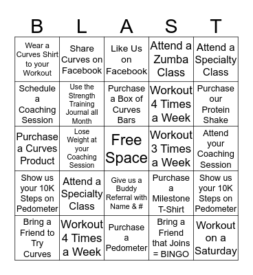 SUMMER BLAST Bingo Card