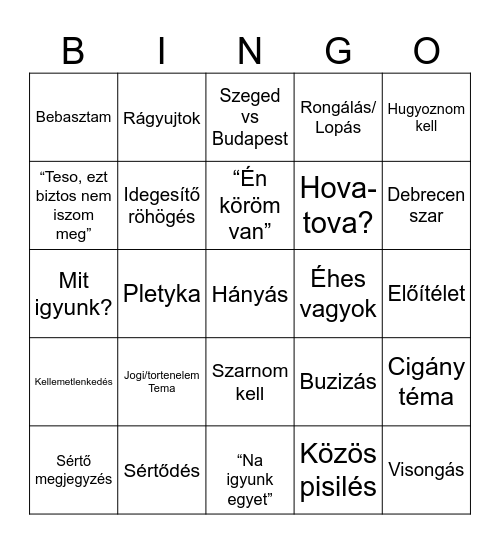 Szilveszeri bingo Card