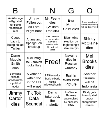 2024 bingo Card