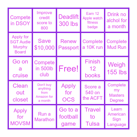 Kiwanin 2024 Bingo Card