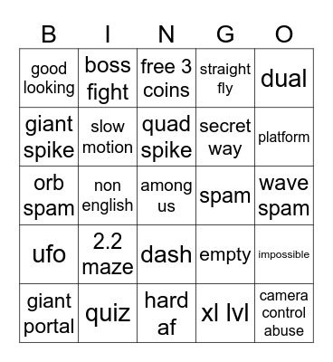 2.2 bingo Card