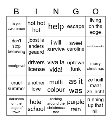 Oud&Nieuw 2023! Bingo Card