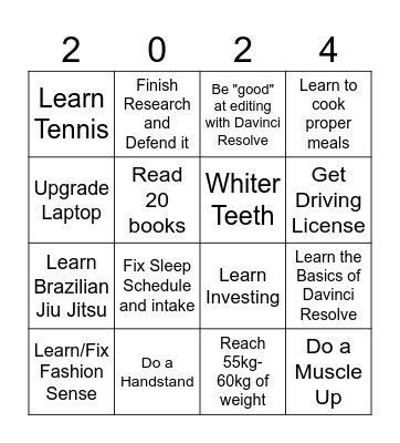 2024 Bingo Card