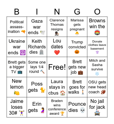 2024 Bingo Card