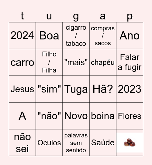 TUGA Bingo Card