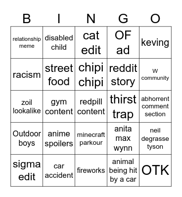 REELS BINGO Card
