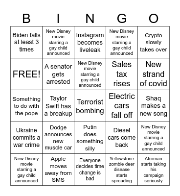 2024 Bingo Card