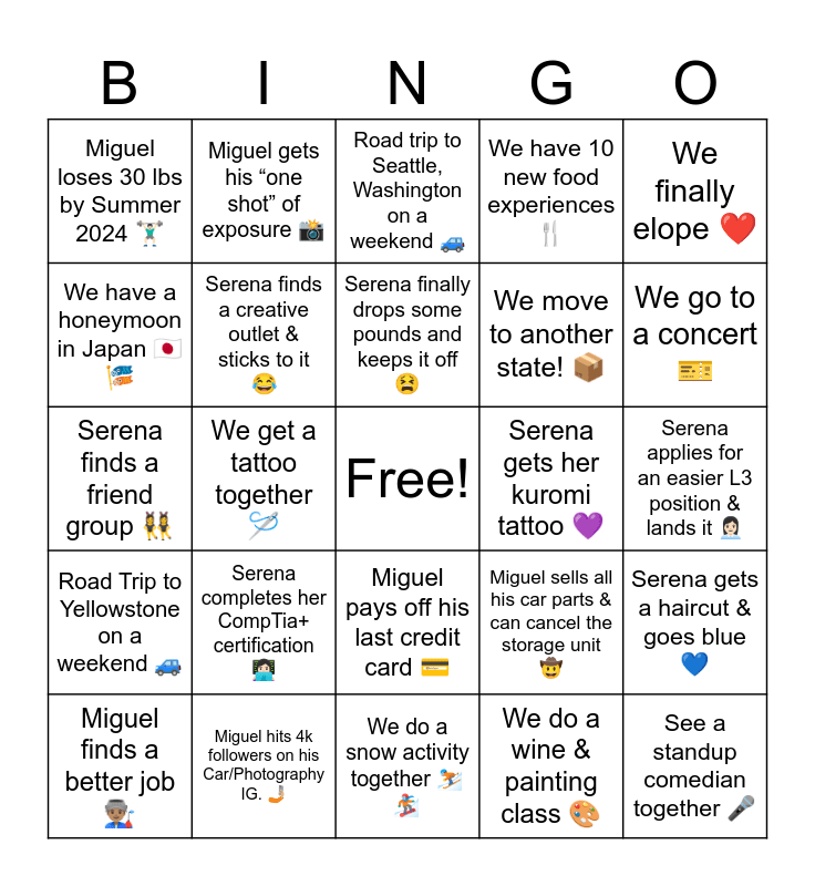 2024 Bingo Card   2024 Bingo 