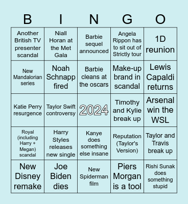 2024 Bingo - Alice Bingo Card