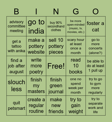 2024 bingo! Bingo Card