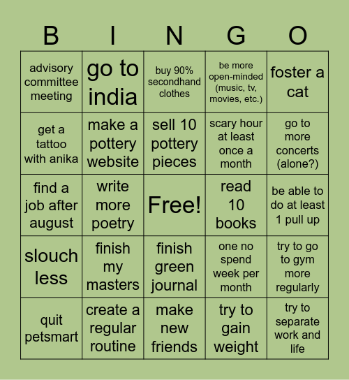 2024 bingo! Bingo Card