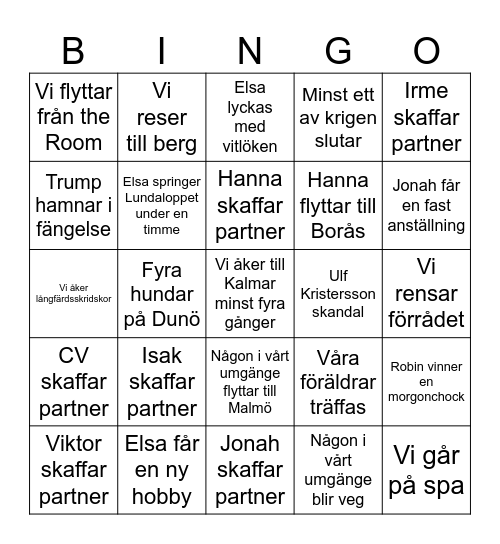 2024 bingo Card