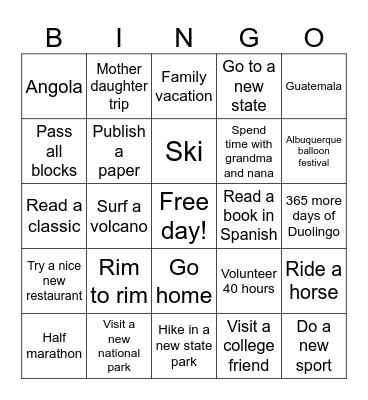 2024 Bingo Card