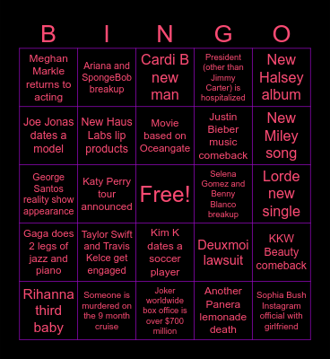 2024 Bingo Card