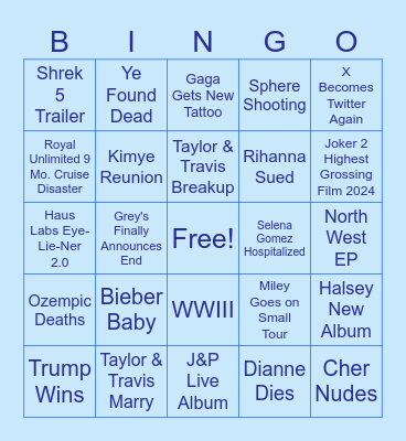 Jacks 2024 Bingo Card