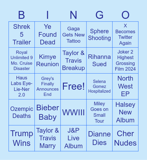 Jacks 2024 Bingo Card