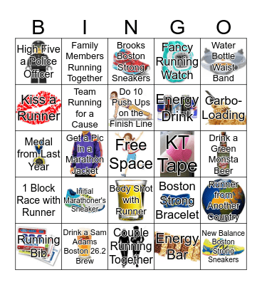 Marathon Pub Crawl Bingo Card