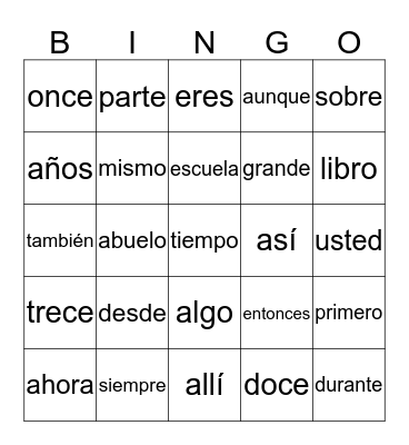 Lista Gris Bingo Card