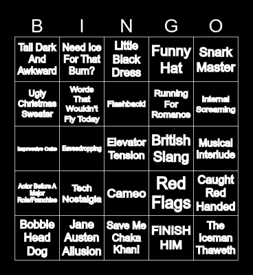 Bridget Jones' Bingo Card