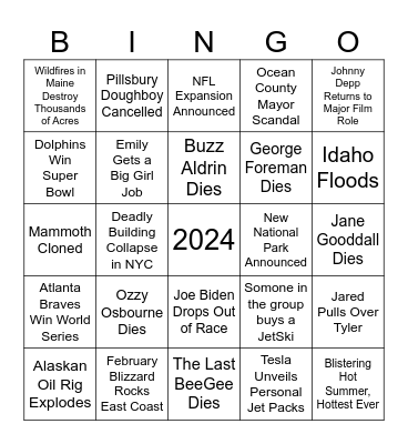 Evans Bingo Card Bingo Card