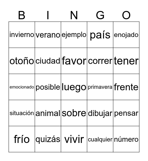 Lista Negra Bingo Card