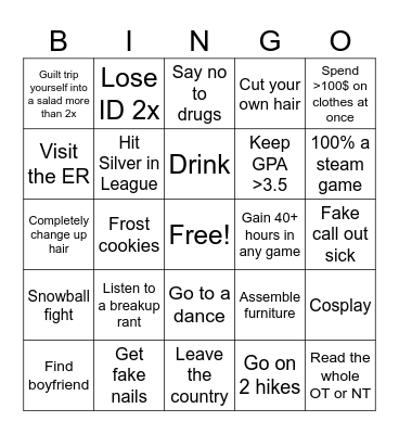 2024 Bingo Card